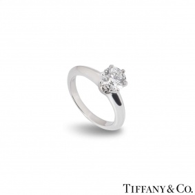 Tiffany & Co. Round Brilliant Cut Diamond Ring 0.85ct E/VS2 XXX
